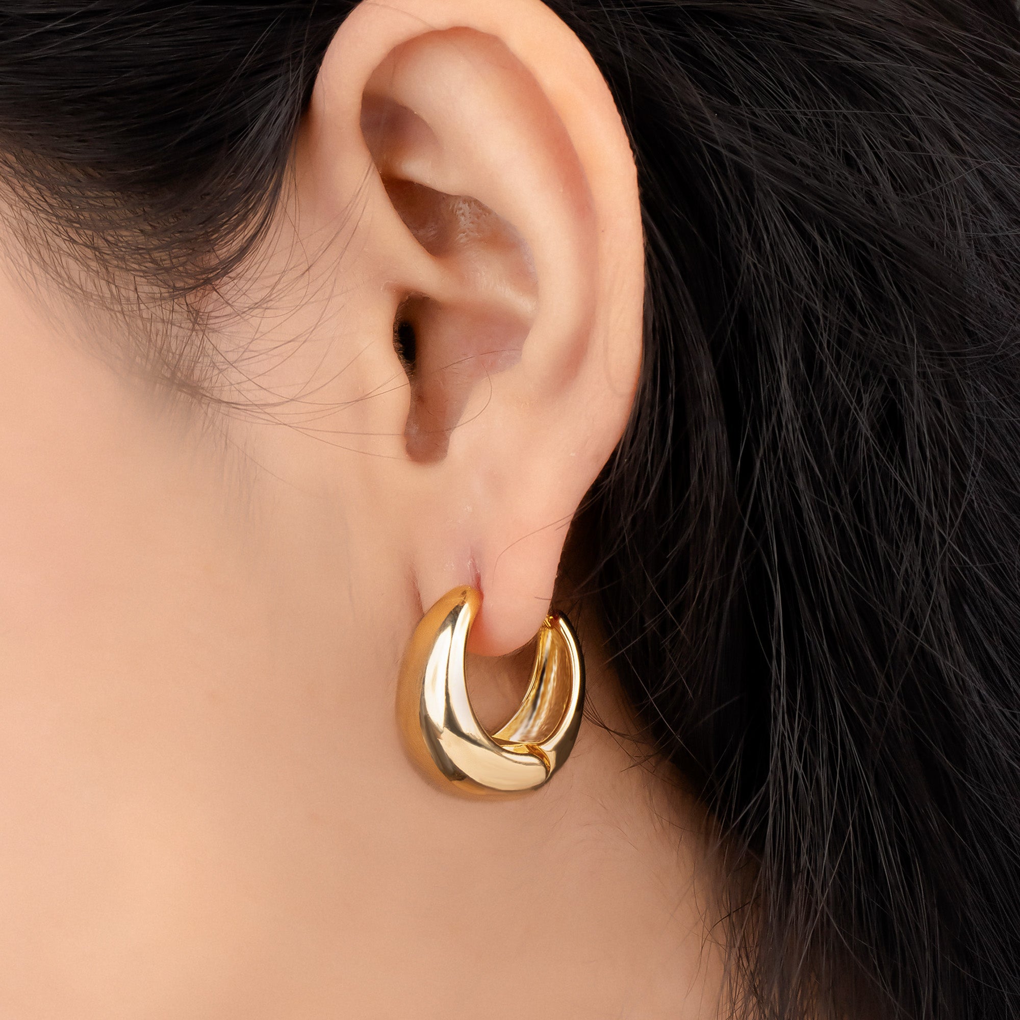 Classic Chunky Hoops 18K Gold Plated