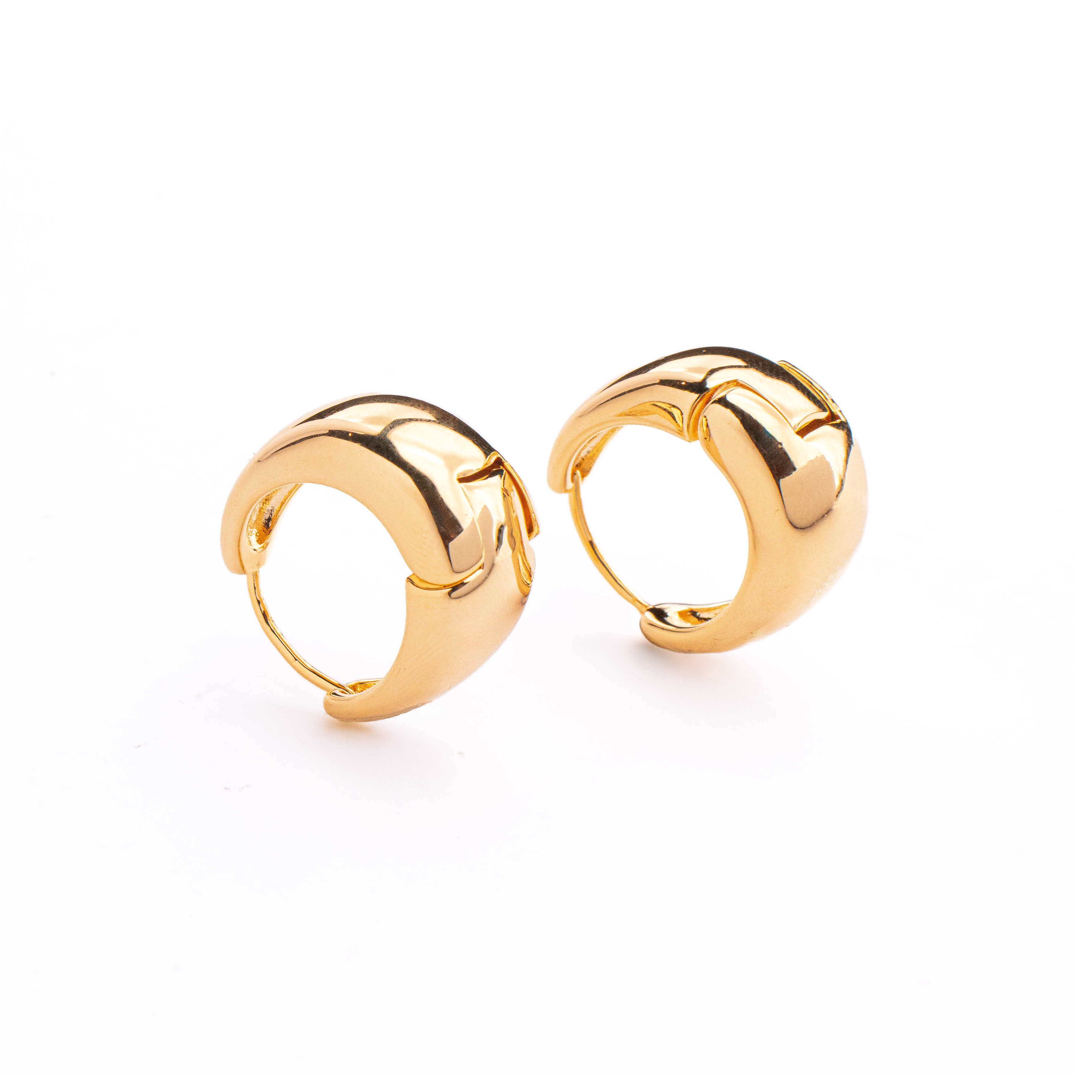 Classic Chunky Hoops 18K Gold Plated