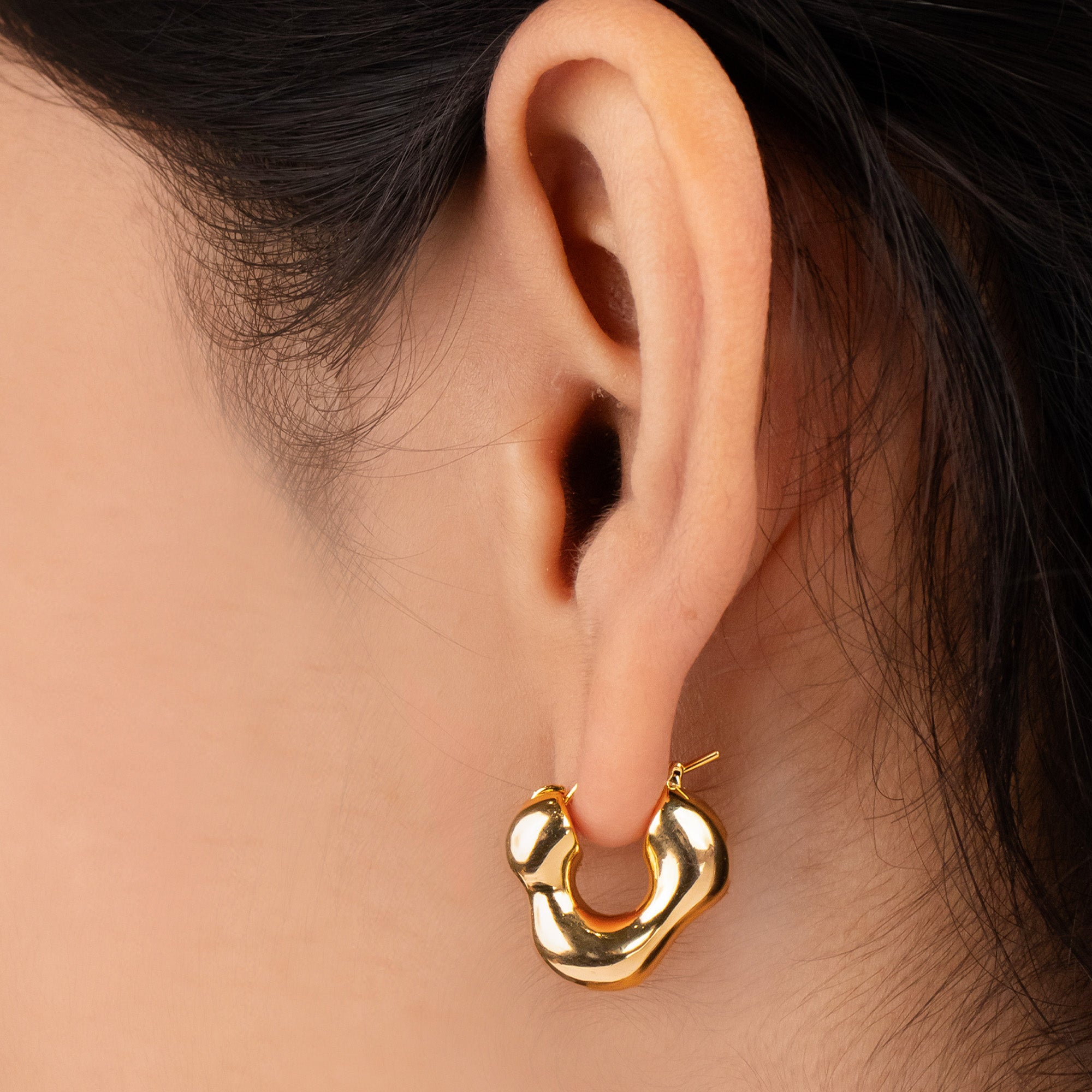 Cloud Hoops 18K Gold Plated