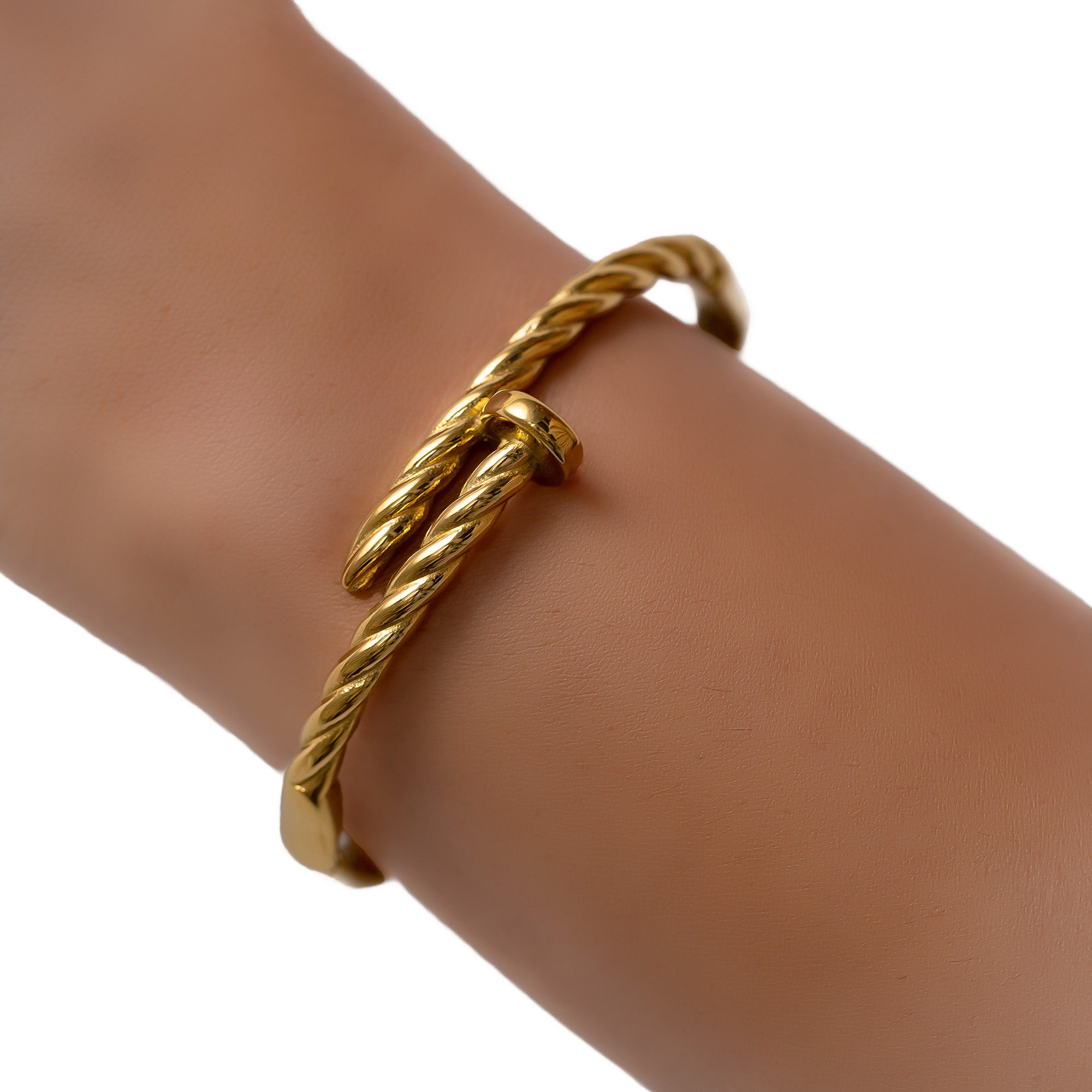 Nail Bracelet 18K Gold Plated