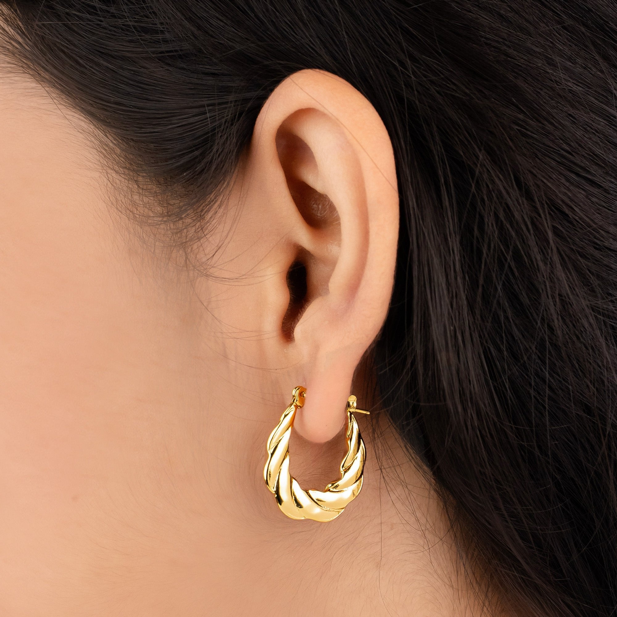 Spiral Hoops 18K Gold Plated