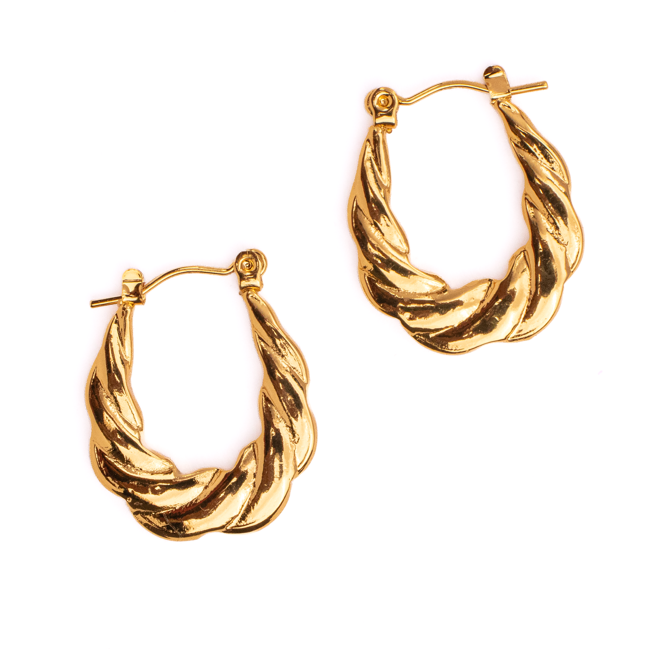 Spiral Hoops 18K Gold Plated